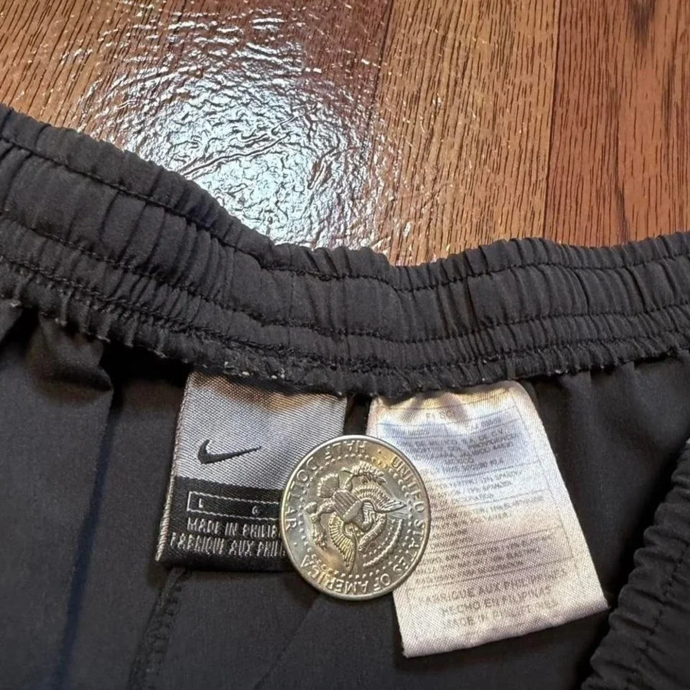 Nike Black Silver Vintage Retro Tech Sportswear Track Pants Large